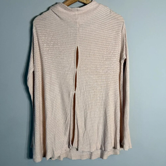 Free People We the Free Lover Rib Thermal Top Women's Small Pink Sweater Coastal - Picture 9 of 14